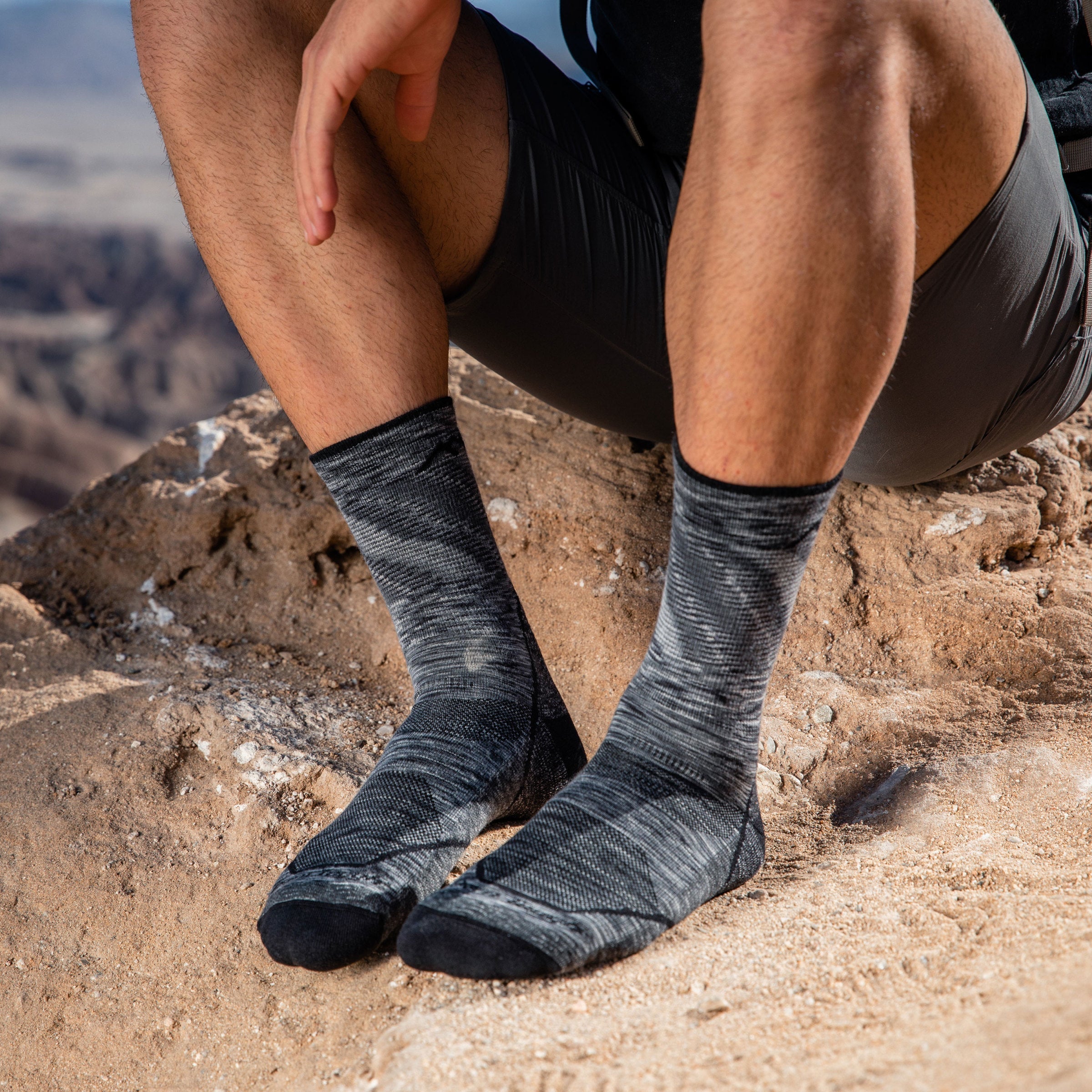 Men's Light Hiker Micro Crew Lightweight Hiking Socks
