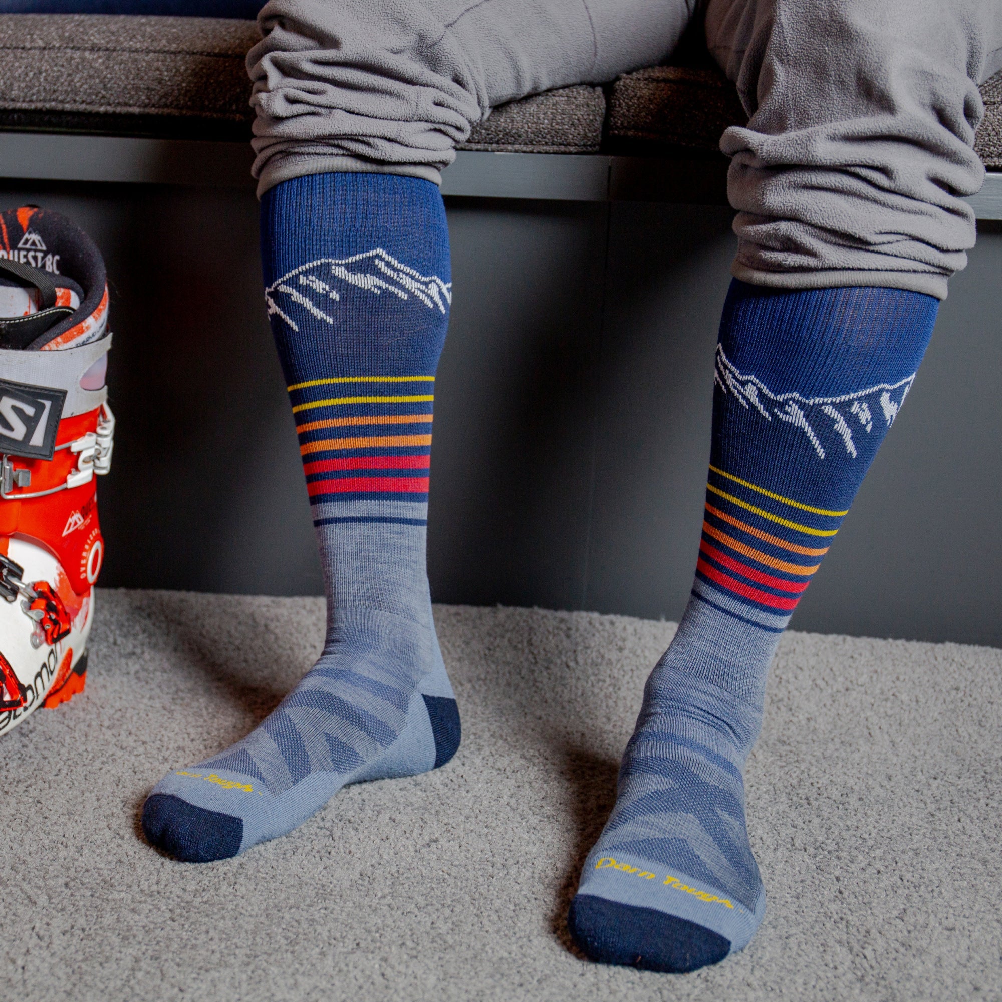 Men's Steep Lines Over-the-Calf Lightweight Ski & Snowboard Socks