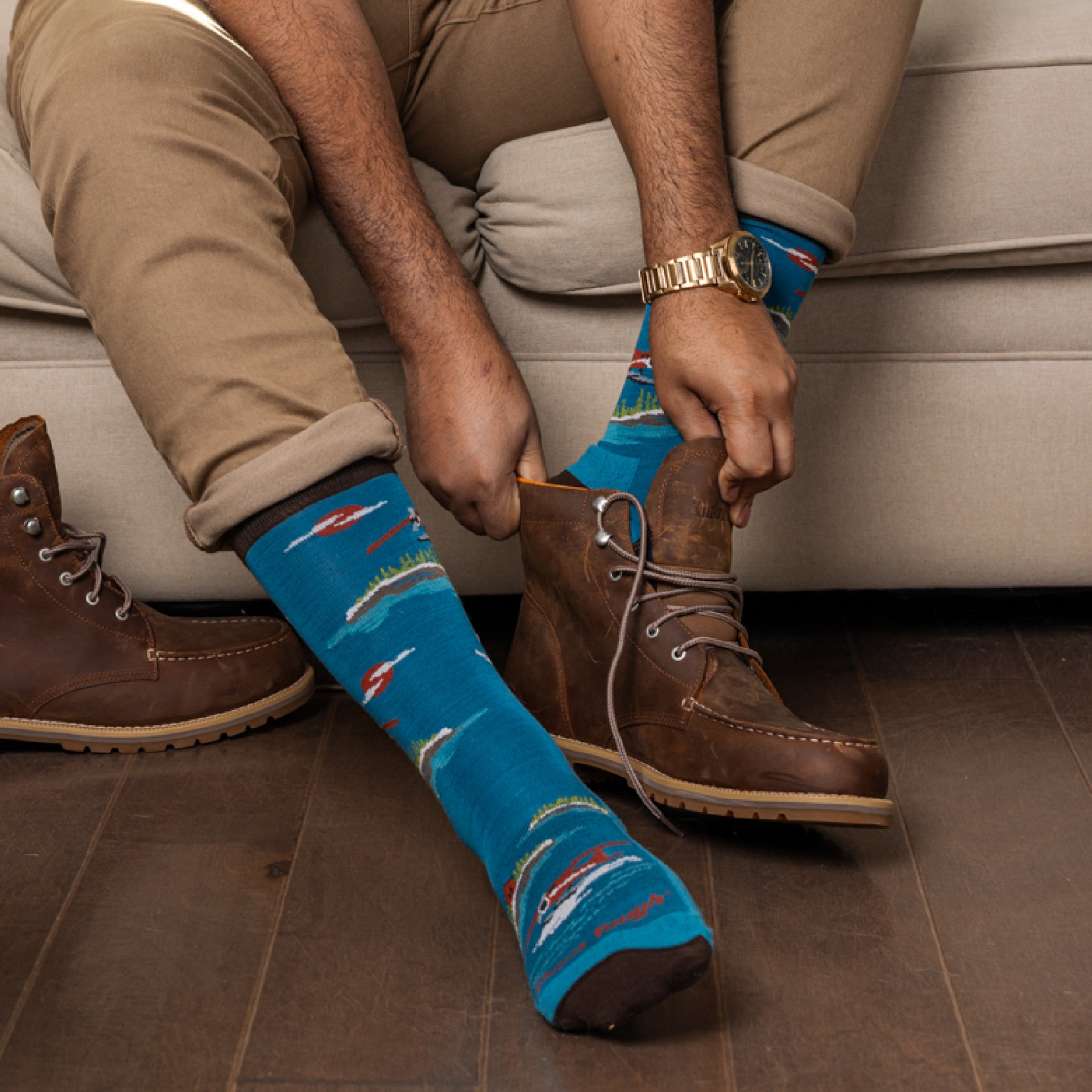 Men's Float Boat Crew Lightweight Lifestyle Socks-Last Chance