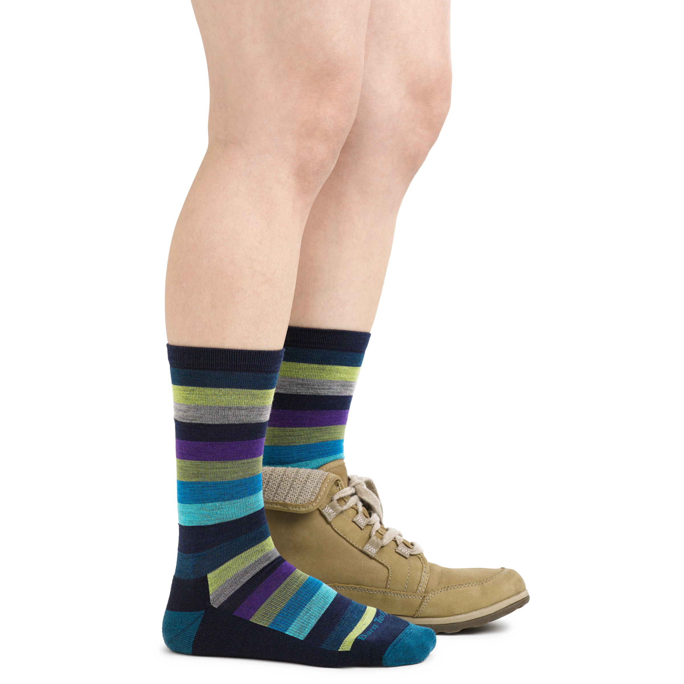 Women's Mystic Stripe Crew Lightweight Lifestyle Socks