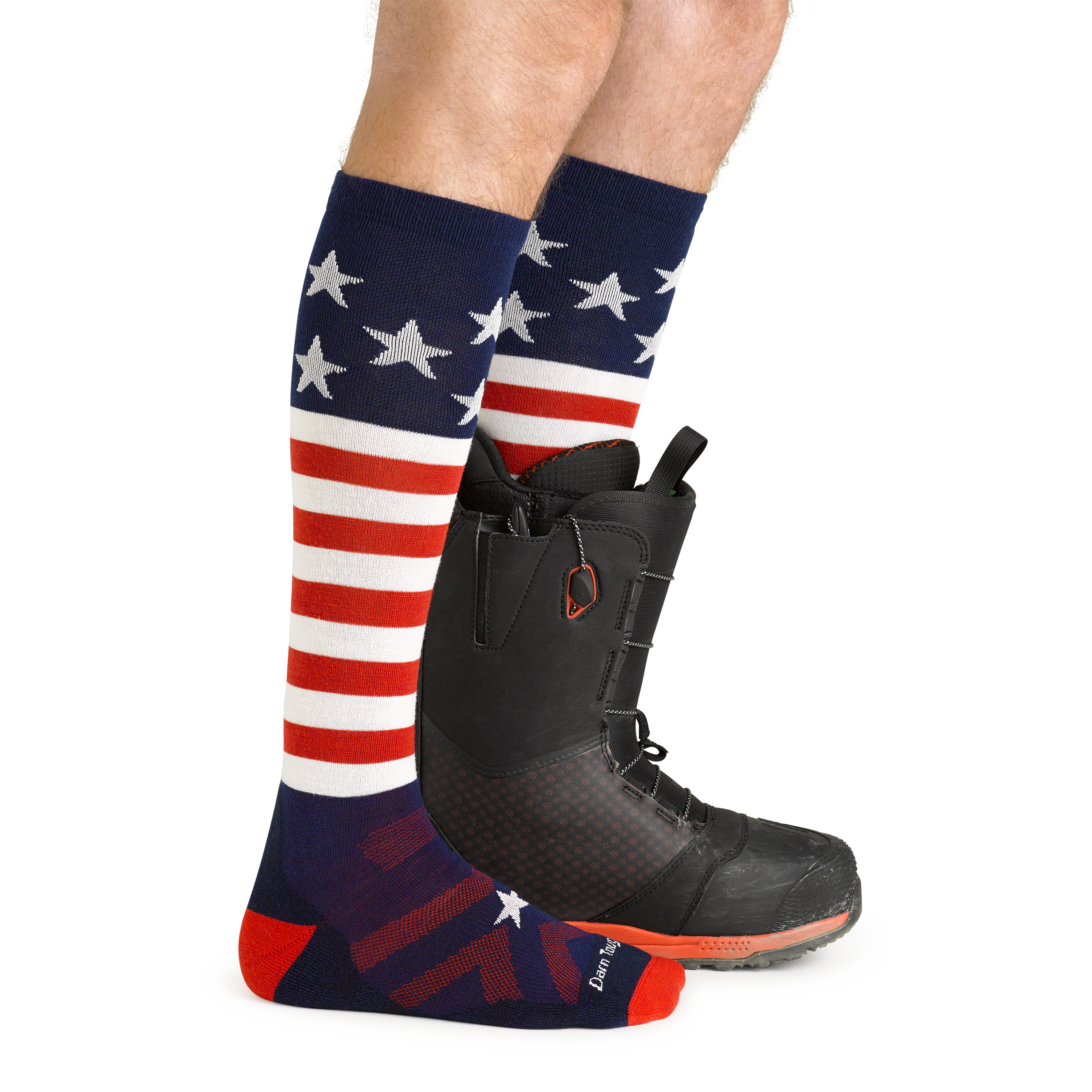 Men's Captain Stripe Over-the-Calf Midweight Ski & Snowboard Socks