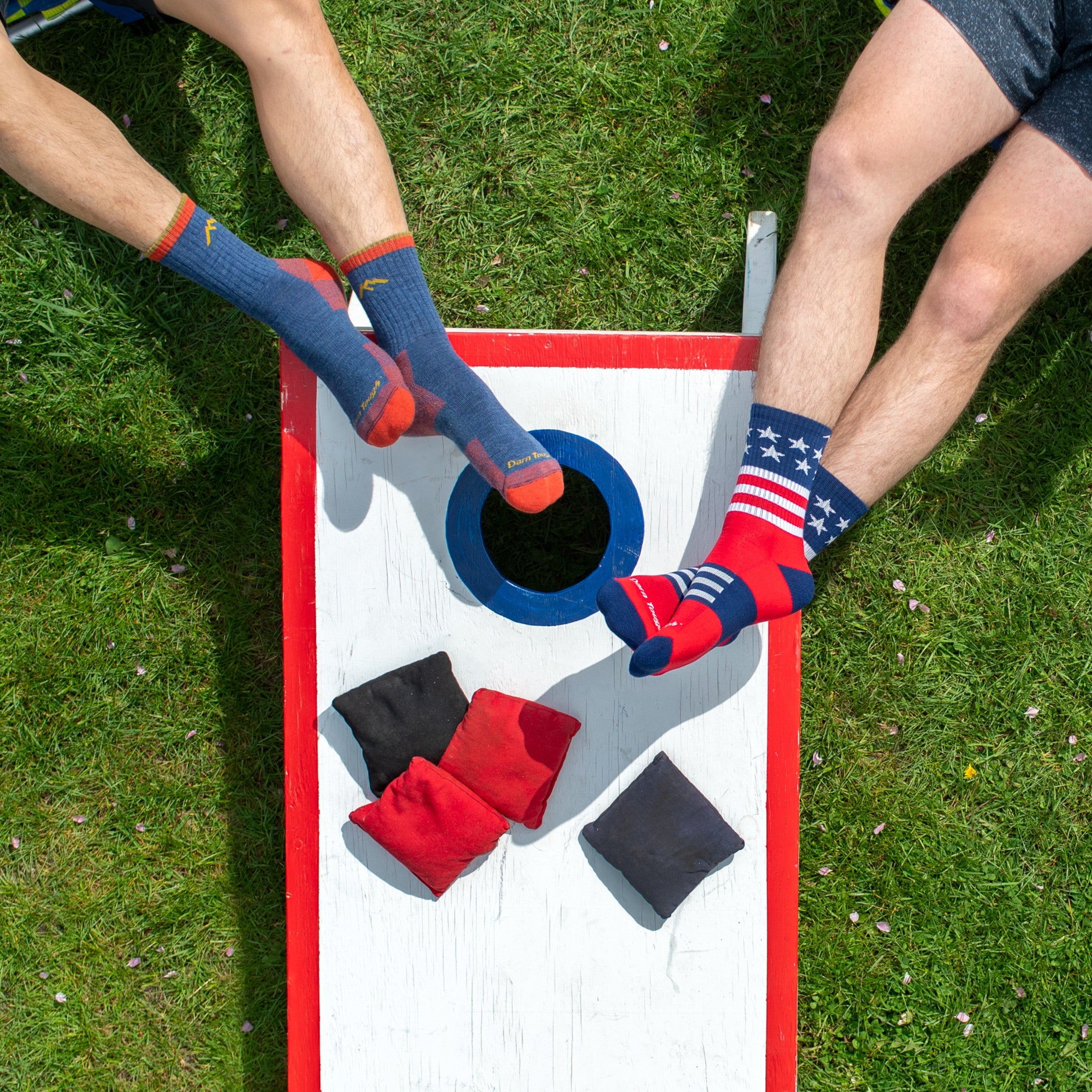 Men's Captain Stripe Micro Crew Lightweight Hiking Socks