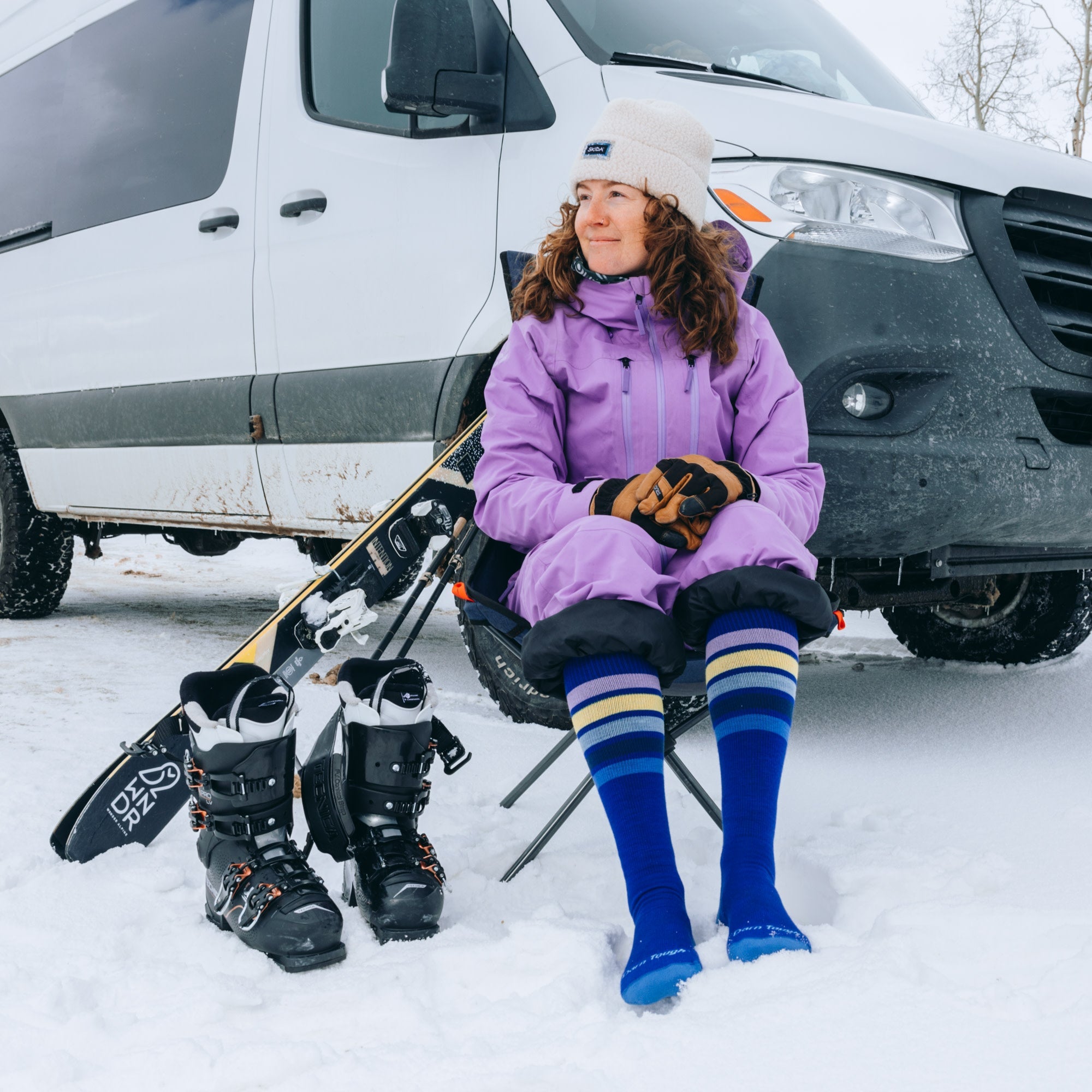 Women's Snowburst Over-the-Calf Midweight Ski & Snowboard Socks