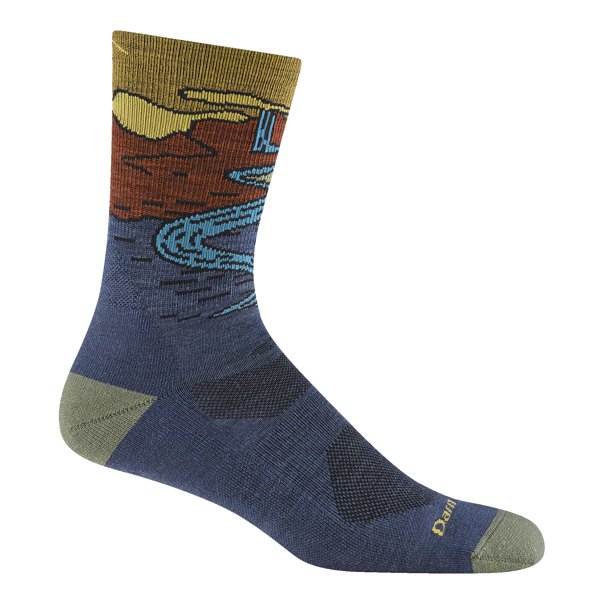 Men's Chasing Waterfalls Micro Crew Lightweight Hiking Socks