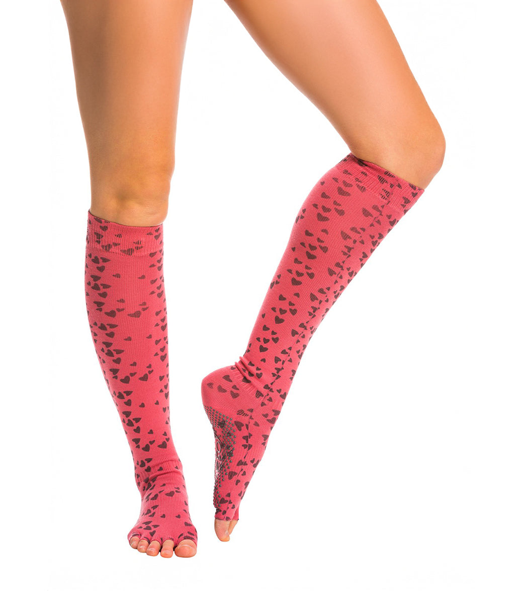 Toesox Knee High Scrunch Half-Toe Yoga Grip Socks