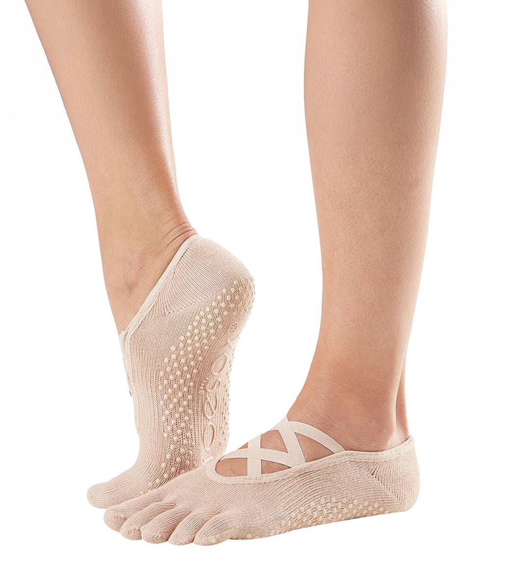 Toesox Elle Full-Toe Yoga Grip Socks