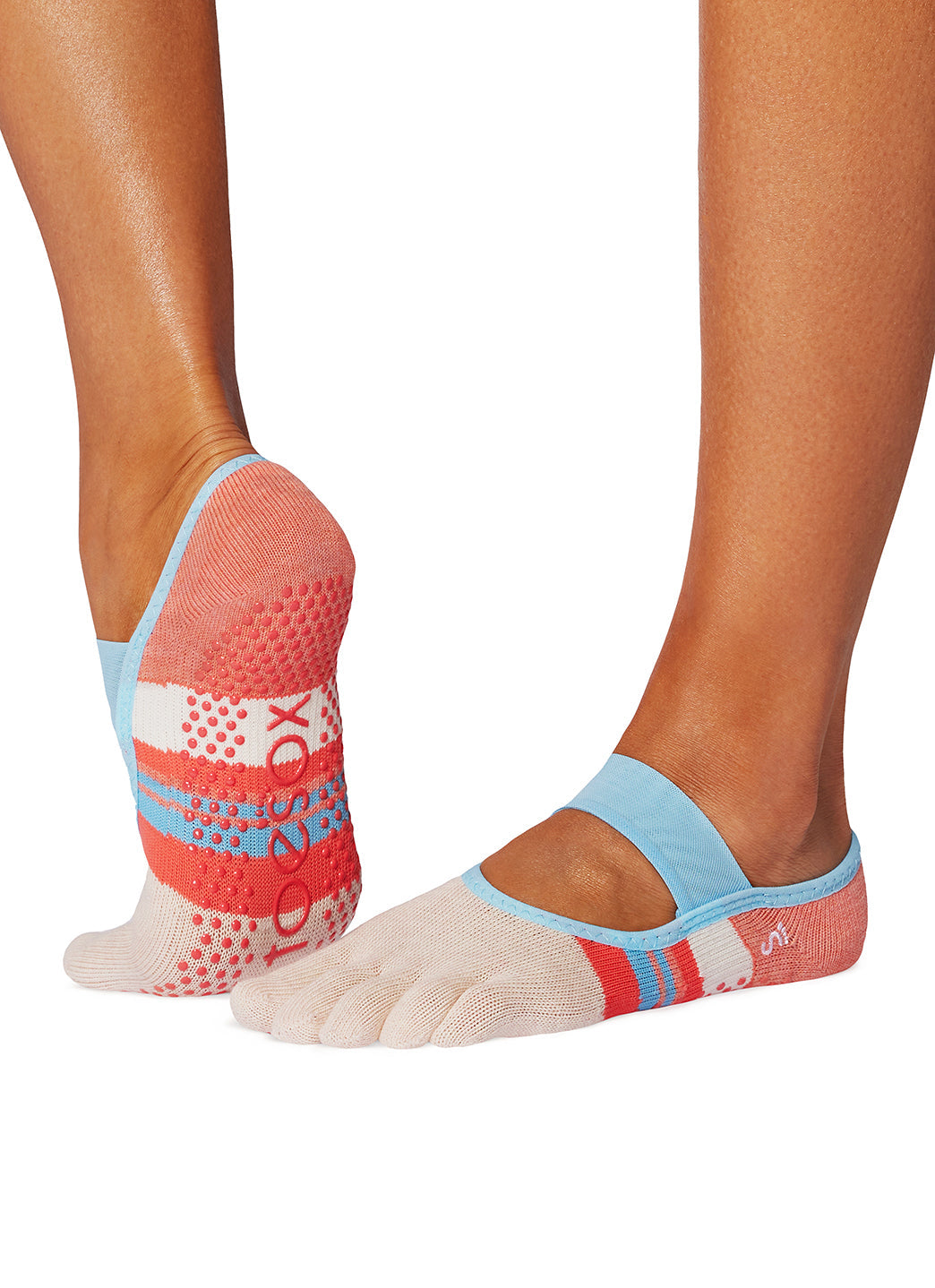 Toesox Organic Mia Grip Full Toe Socks