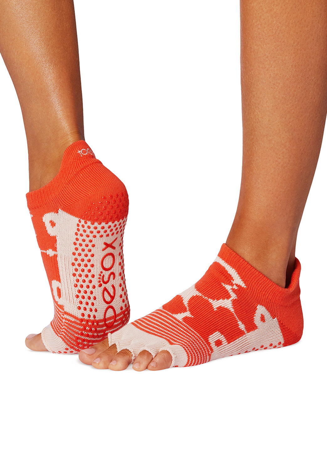 Toesox Grip Half Toe Low Rise Socks