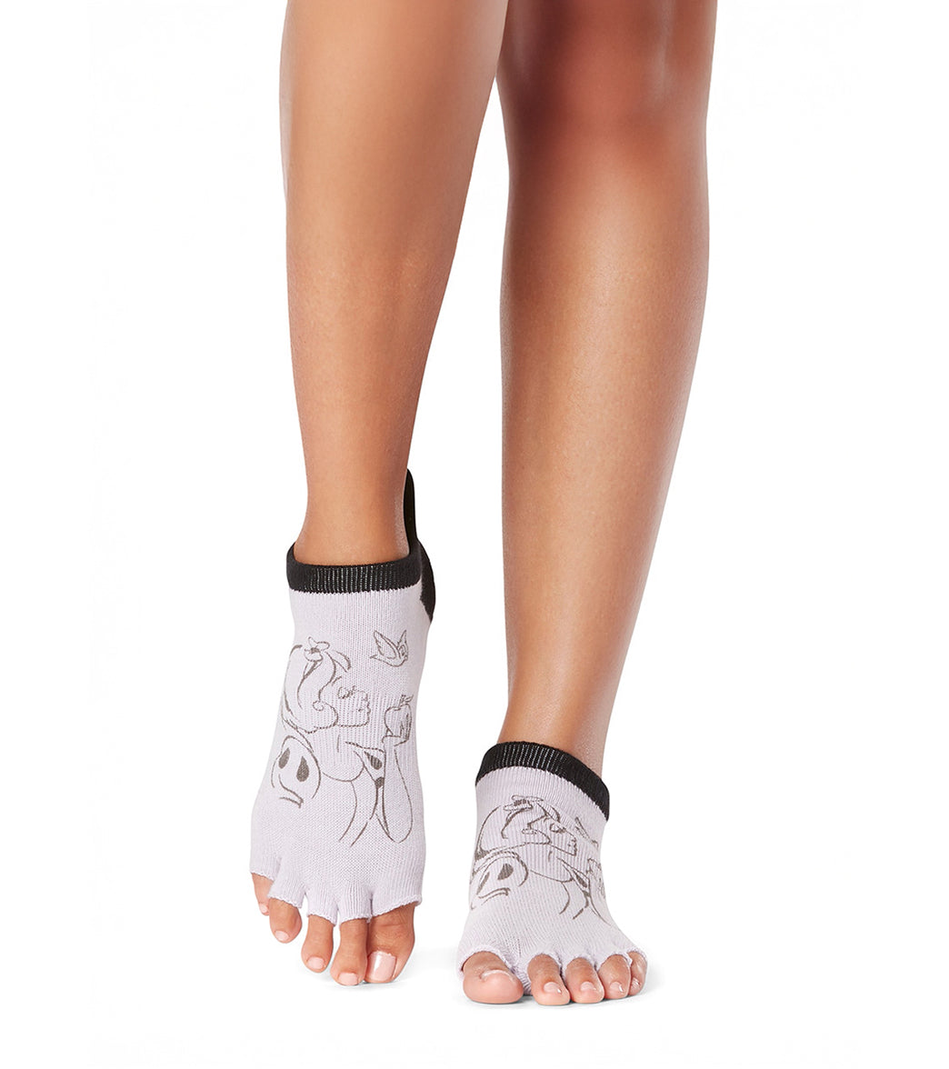 Toesox Grip Half Toe Low Rise Socks