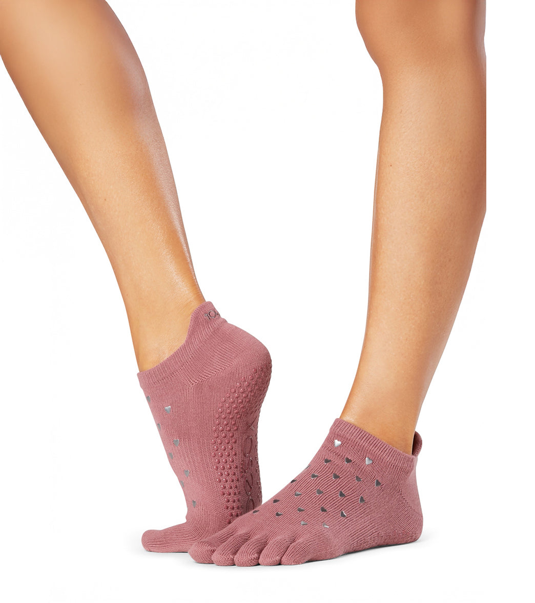 Toesox Grip Half Toe Low Rise Socks