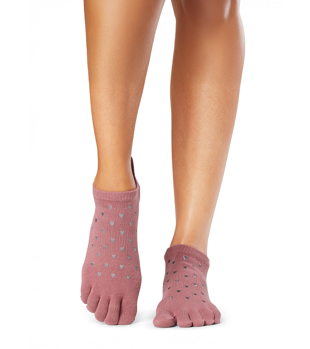 Toesox Grip Half Toe Low Rise Socks