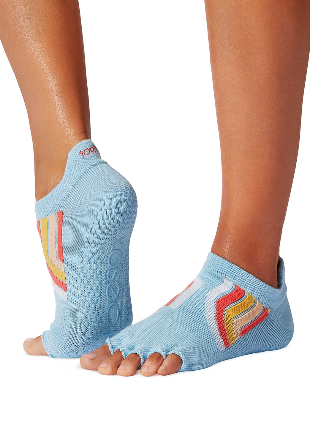Toesox Grip Half Toe Low Rise Socks