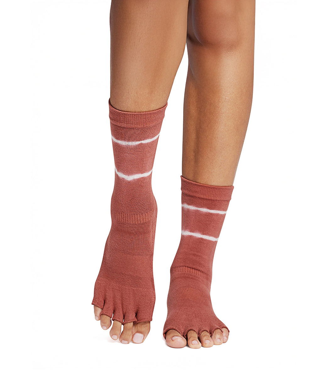 Toesox Crew Half Toe Grip Socks