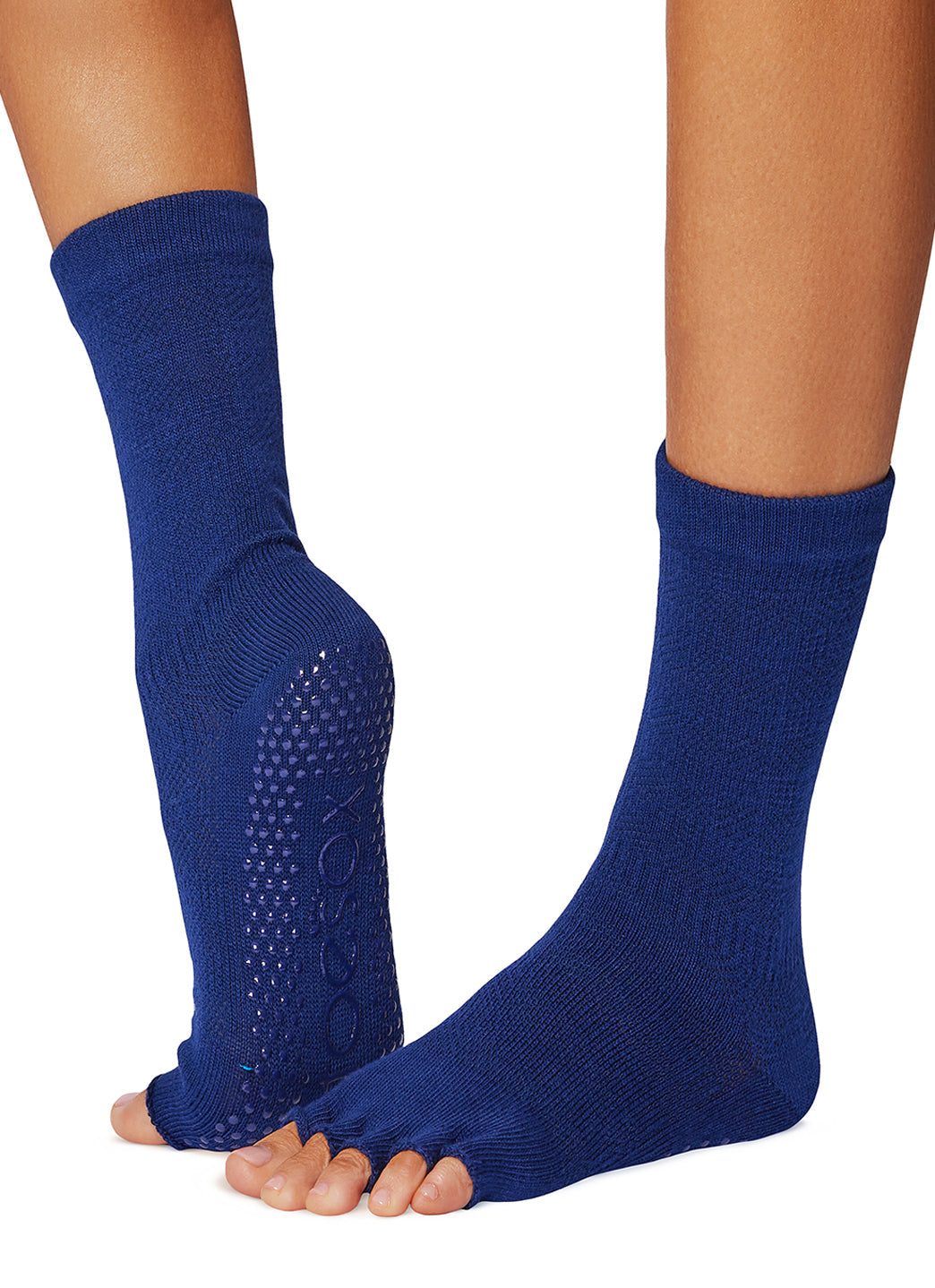 Toesox Crew Half Toe Grip Socks
