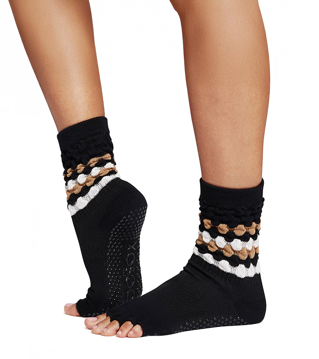 Toesox Crew Half Toe Grip Socks