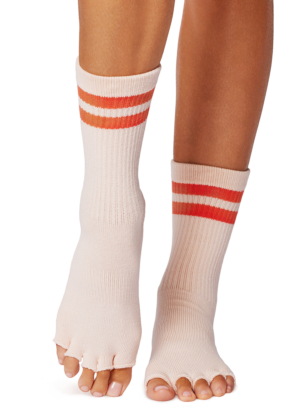 Toesox Crew Half Toe Grip Socks