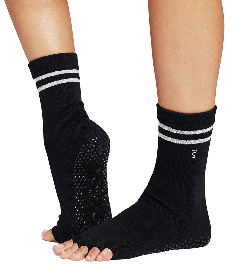 Toesox Crew Half Toe Grip Socks