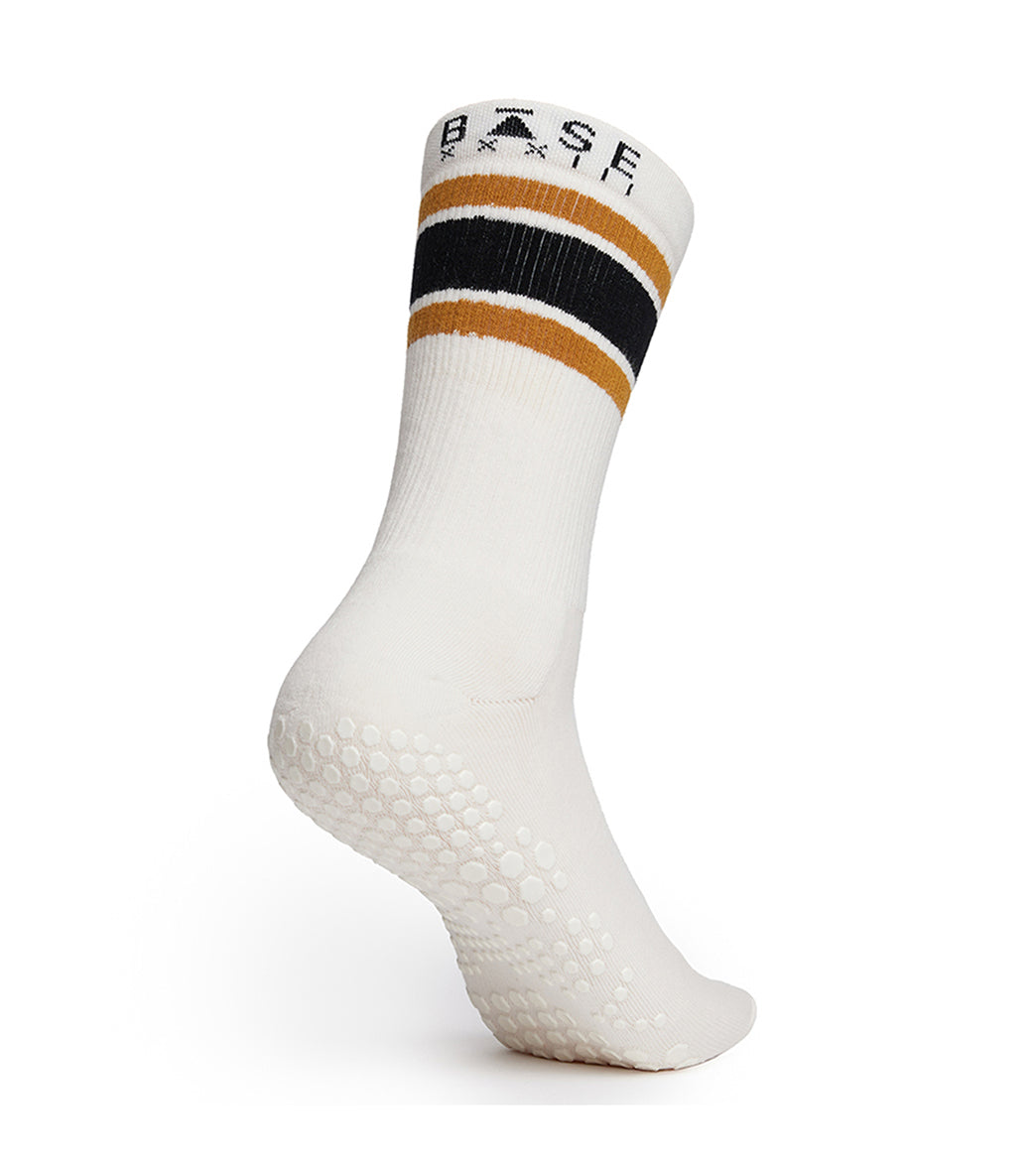 BASE 33 Unisex Crew Yoga Grip Socks