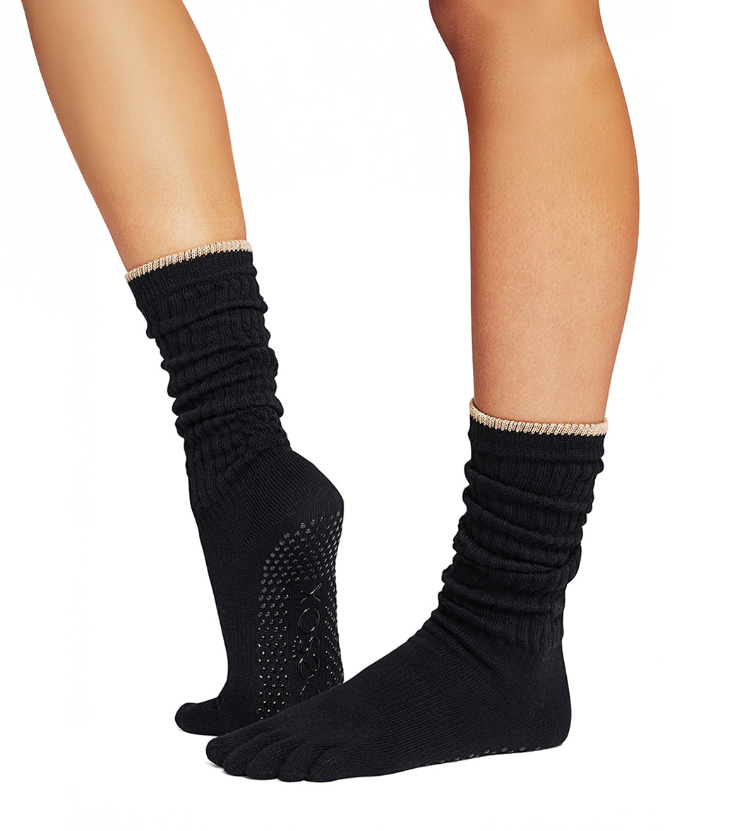 Toesox Slouch Full-Toe Grip Socks