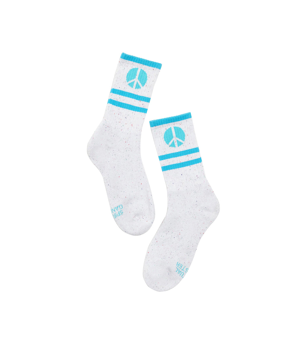 Spiritual Gangster Peace Stripe Crew Sock