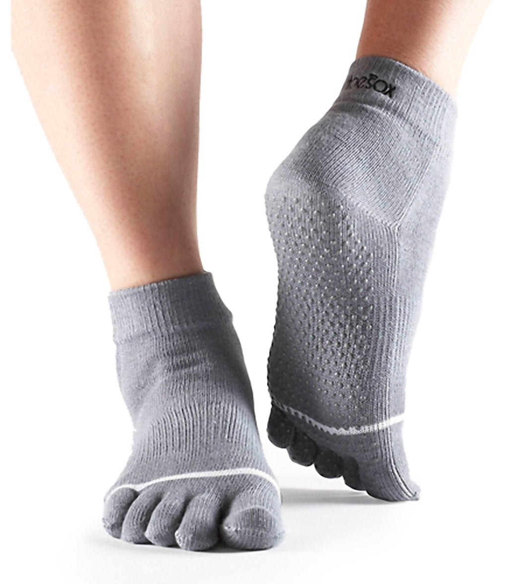 Toesox Ankle Length Full-Toe Yoga Grip Socks