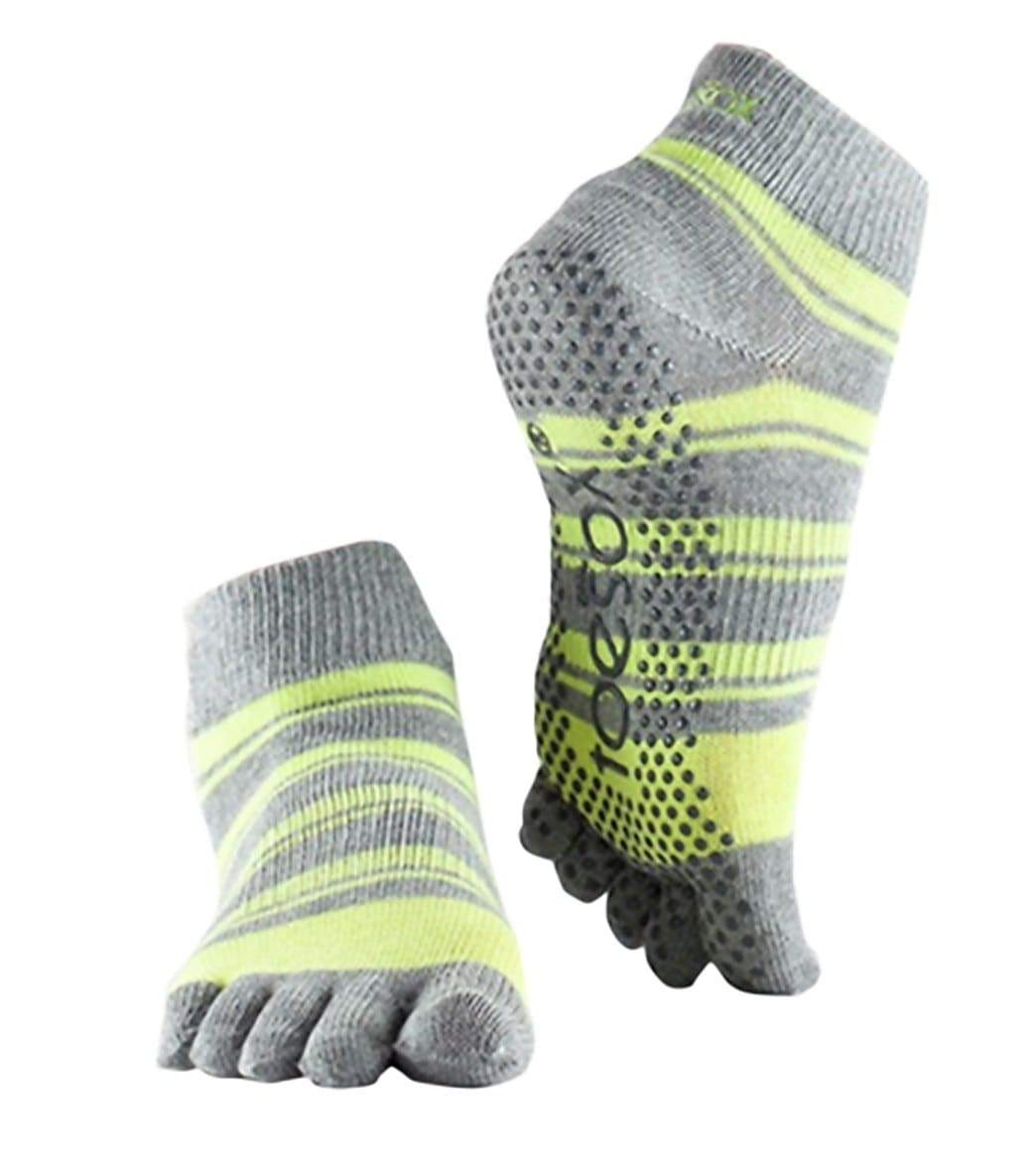 Toesox Ankle Length Full-Toe Yoga Grip Socks