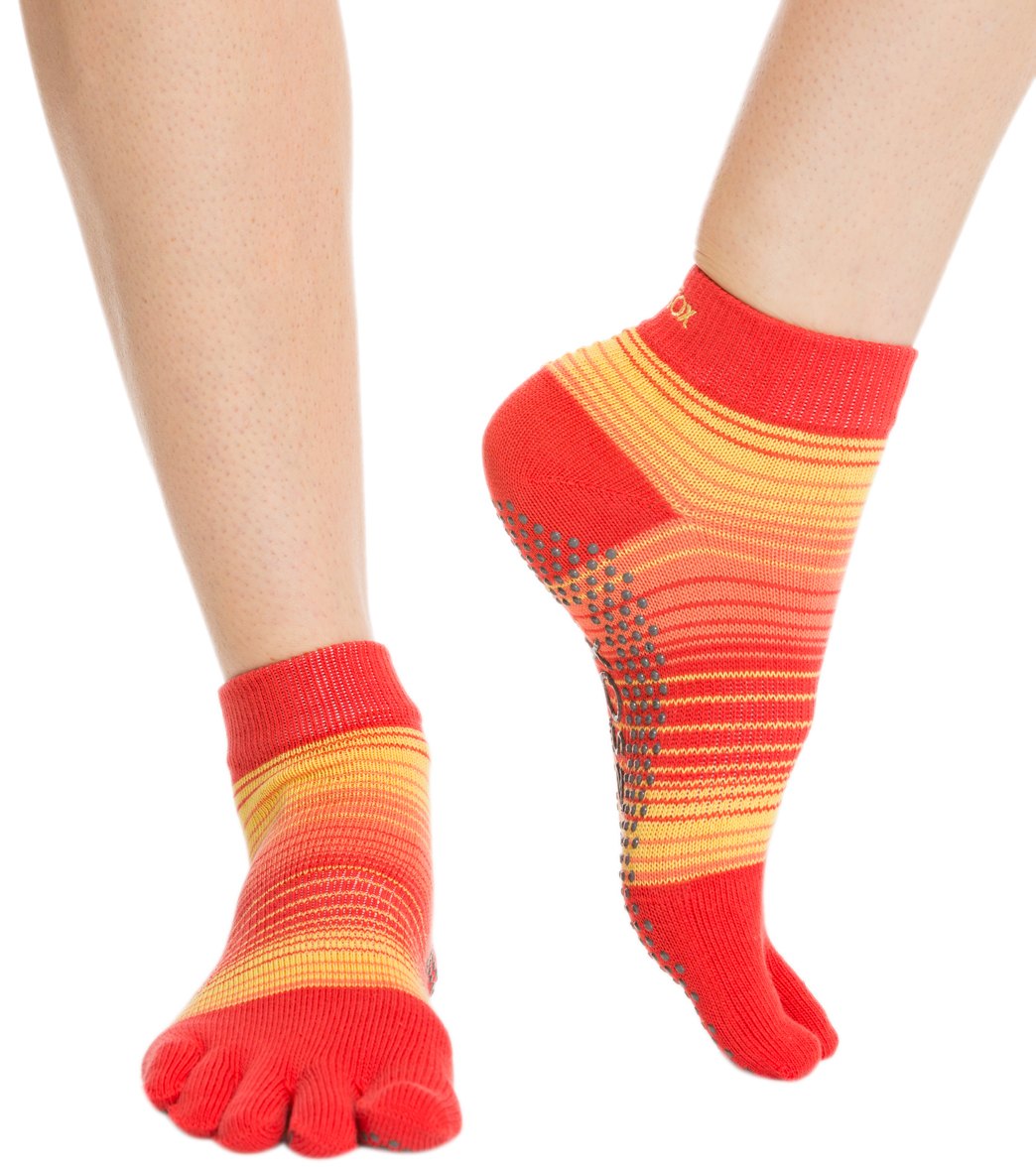 Toesox Ankle Length Full-Toe Yoga Grip Socks