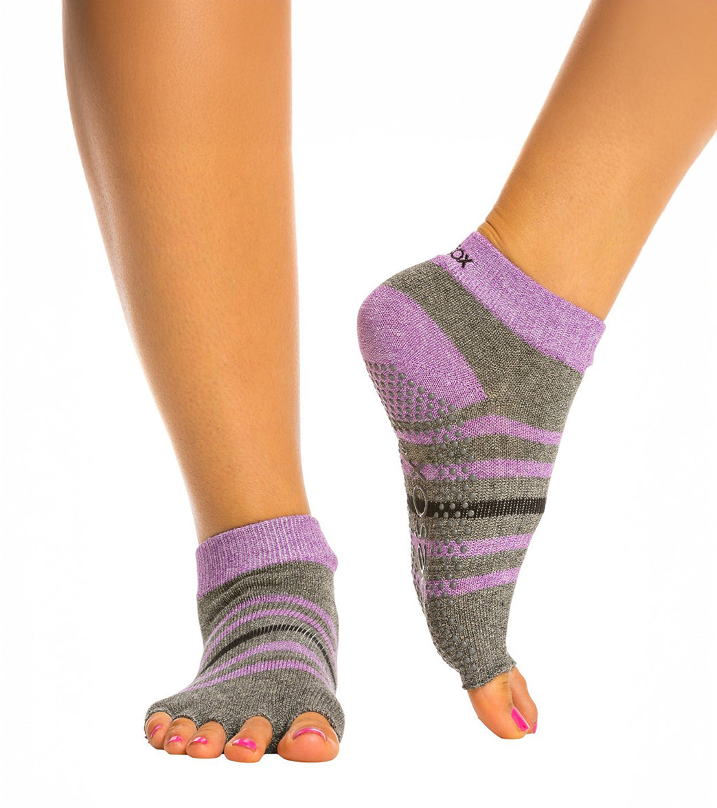 Toesox Ankle Length Half-Toe Yoga Grip Socks