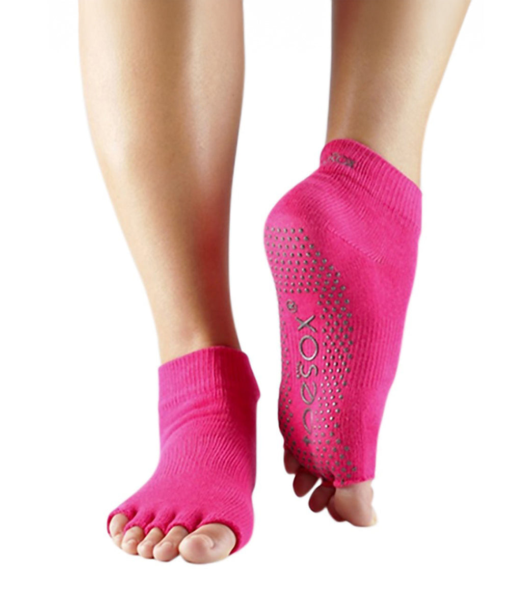 Toesox Ankle Length Half-Toe Yoga Grip Socks