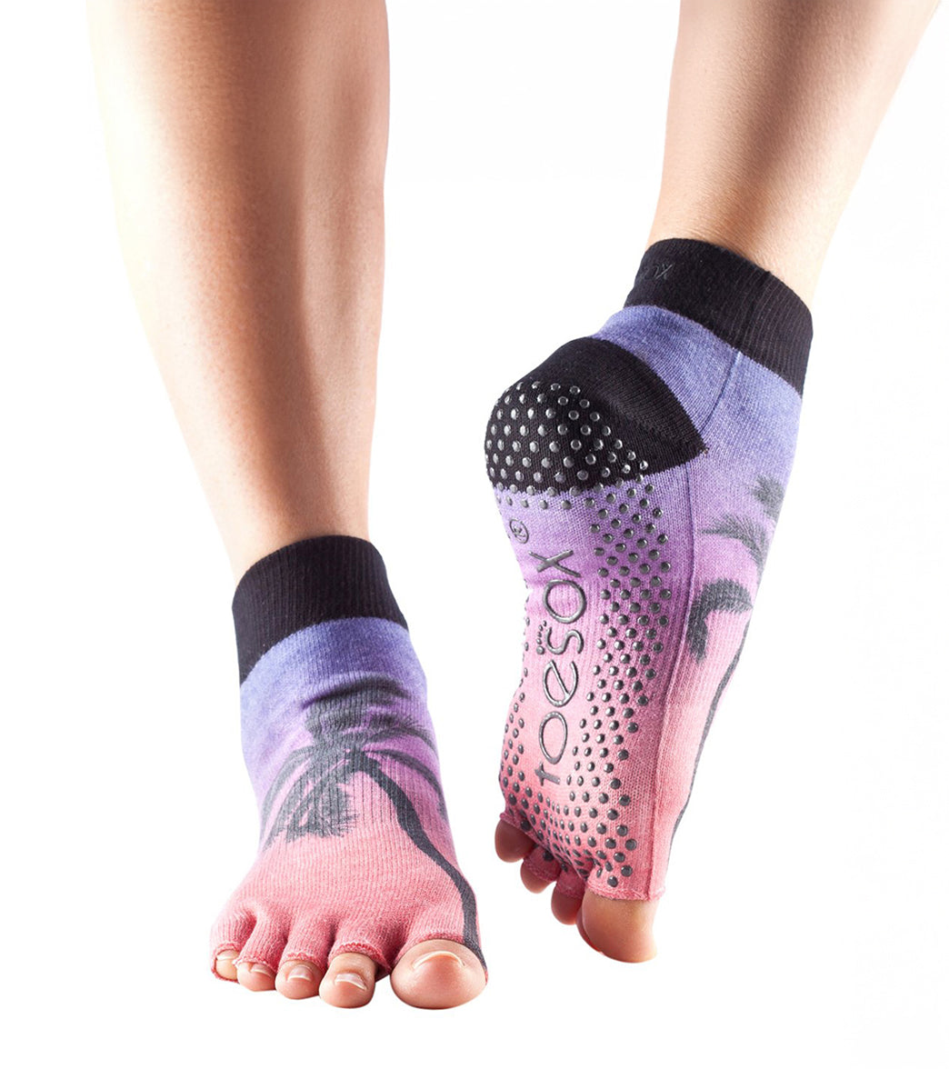 Toesox Ankle Length Half-Toe Yoga Grip Socks