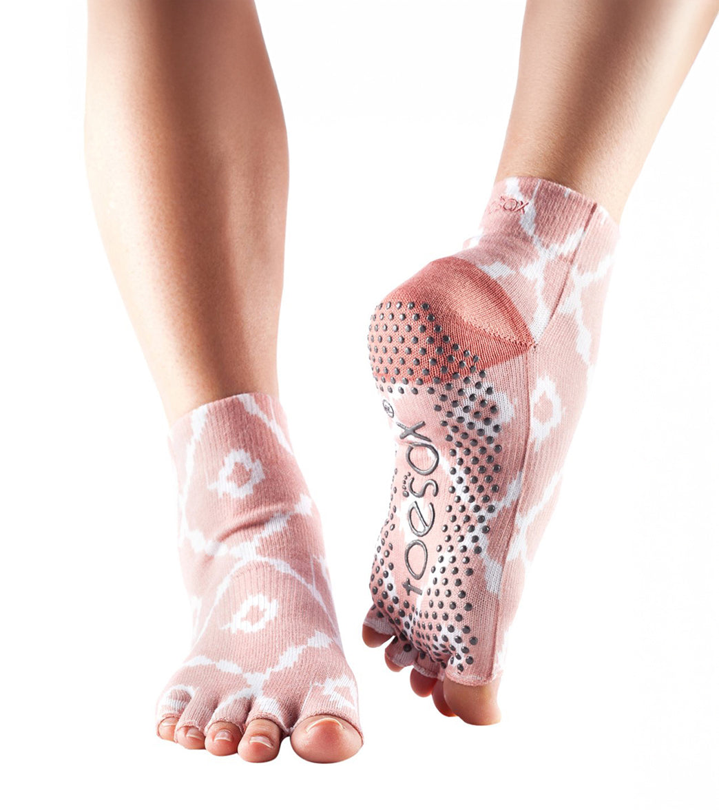 Toesox Ankle Length Half-Toe Yoga Grip Socks