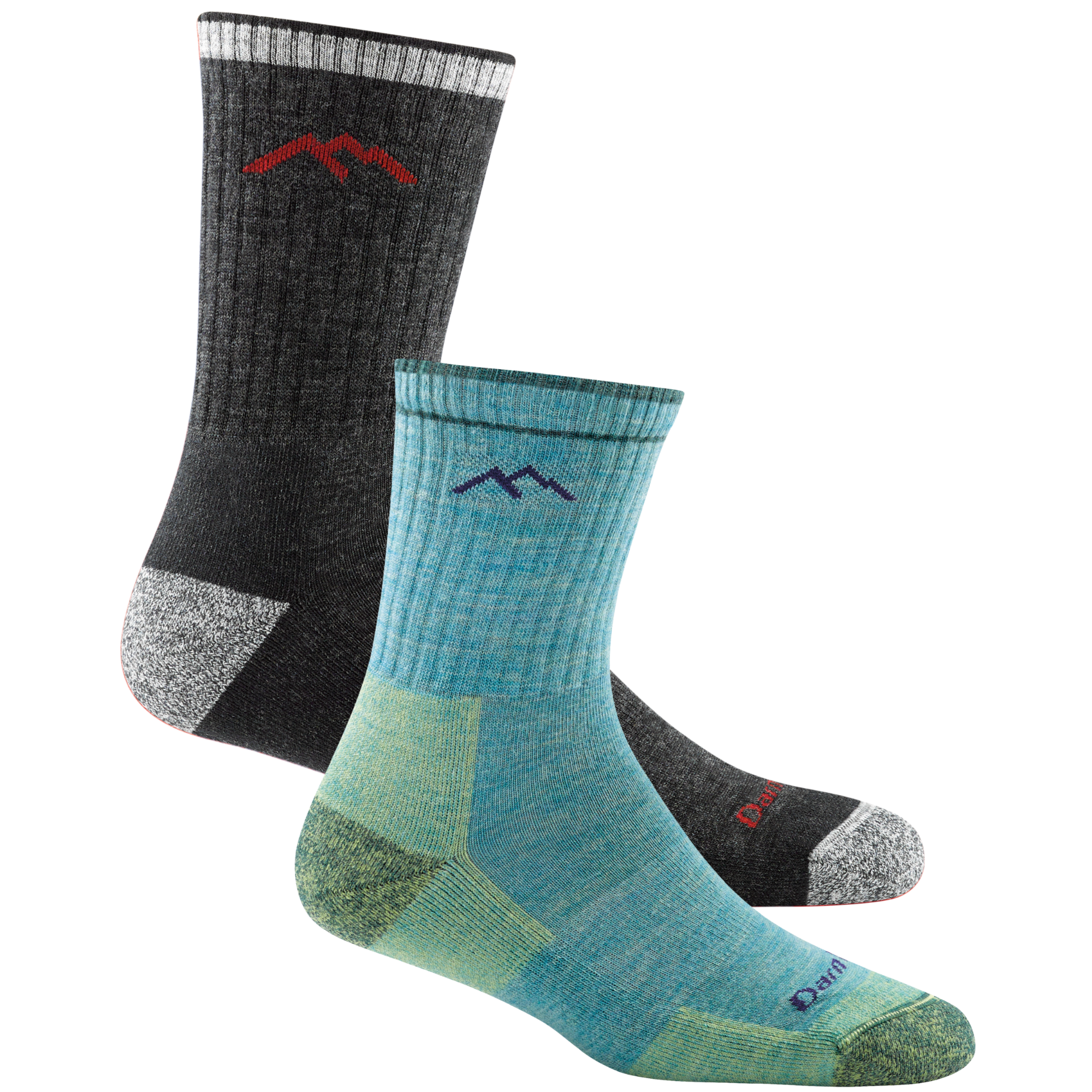 Men's and Women's Hiker Micro Crew 2-Pack Hiking Socks