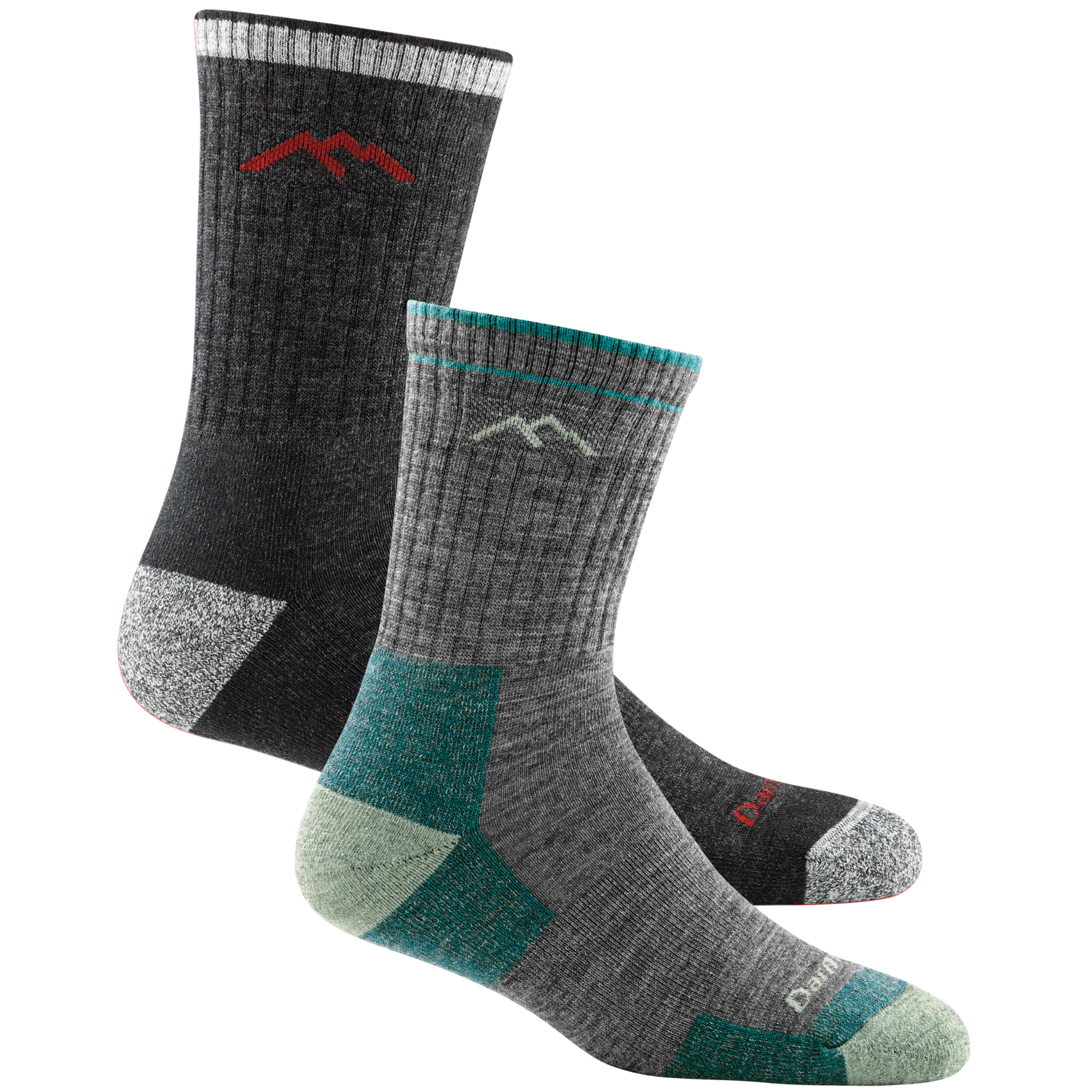 Men's and Women's Hiker Micro Crew 2-Pack Hiking Socks